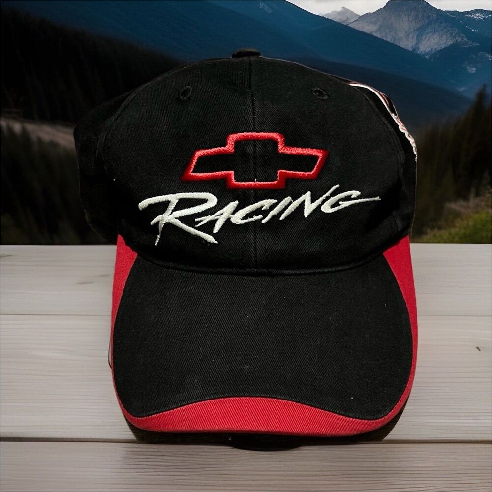 Checkered Flag Sports Chevrolet Racing NASCAR Cap Black Red One Size Unisex